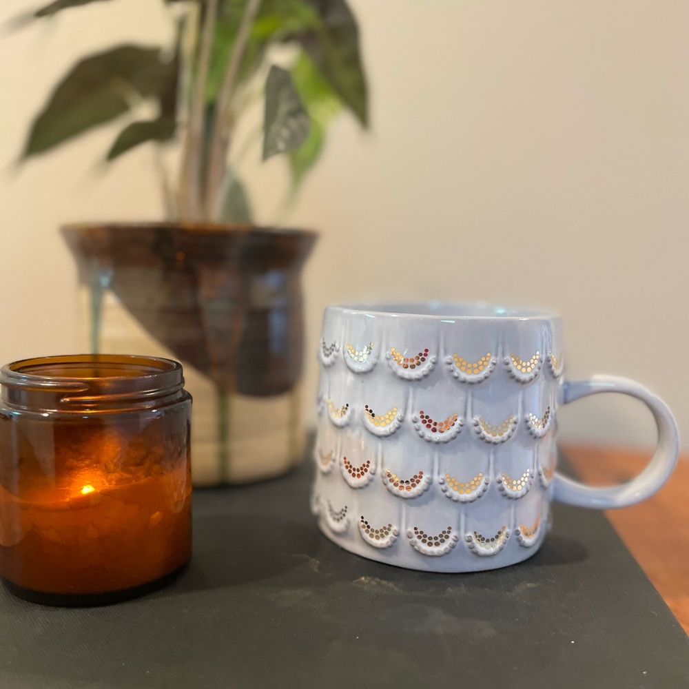 Starbucks 2016 Anniversary Mermaid Scales Siren Mug – Grey/Blue with Gold Accent